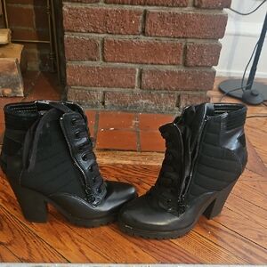 Guess Black Heeled Ankle Boots